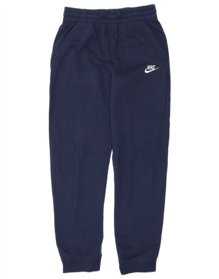NIKE Boys Tracksuit Trousers Joggers 13-14 Years XL  Navy Blue Cotton
