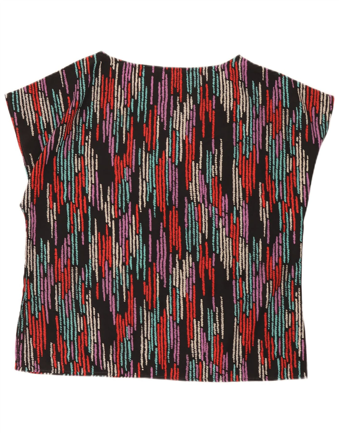 Vintage Womens Blouse Top UK 16 Large Multicoloured Striped
