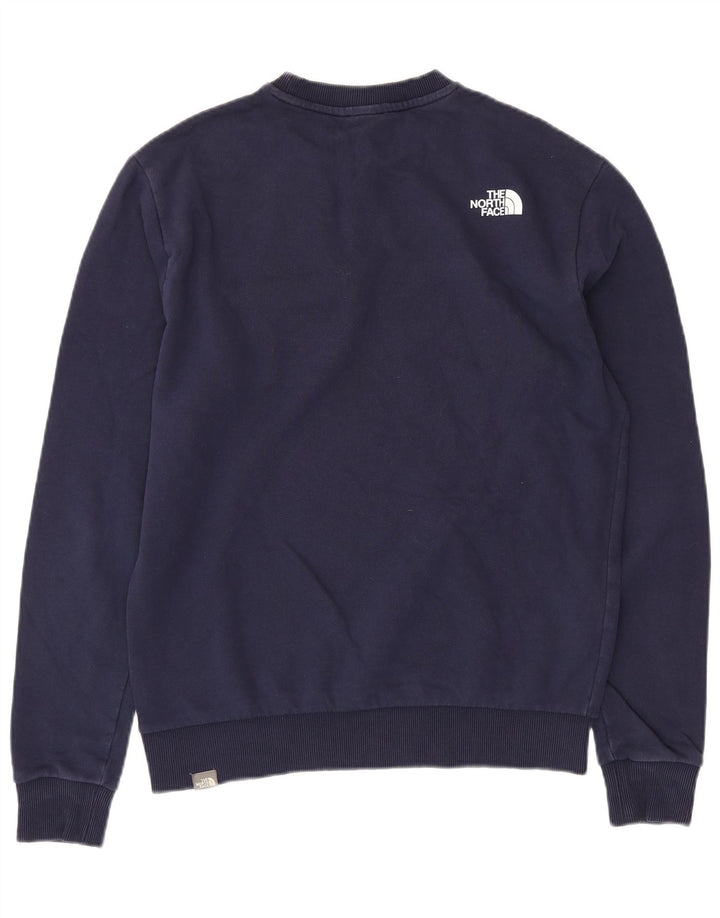 THE NORTH FACE Mens Sweatshirt Jumper Medium Navy Blue Colourblock Cotton
