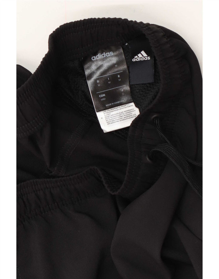 Adidas Mens Tracksuit Trousers Medium Black Polyester