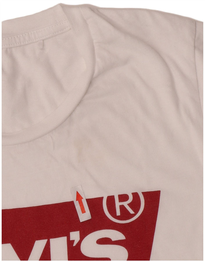 Levi's Womens Graphic T-Shirt Top UK 10 Small White