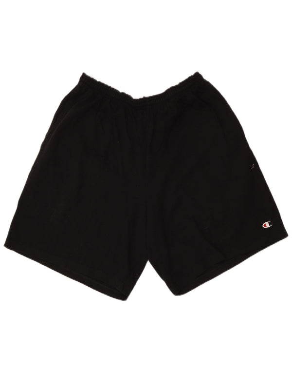 CHAMPION Mens Sport Shorts Large  Black Cotton
