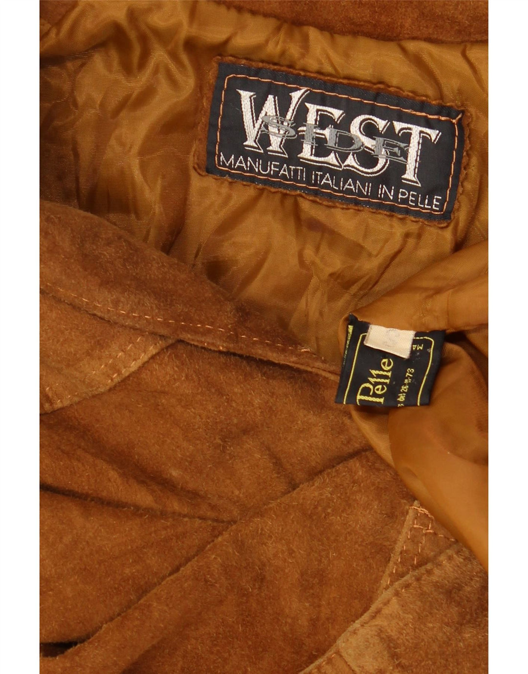 Vintage Womens Oversized 3 Button Suede Blazer Jacket UK 10 Small Brown