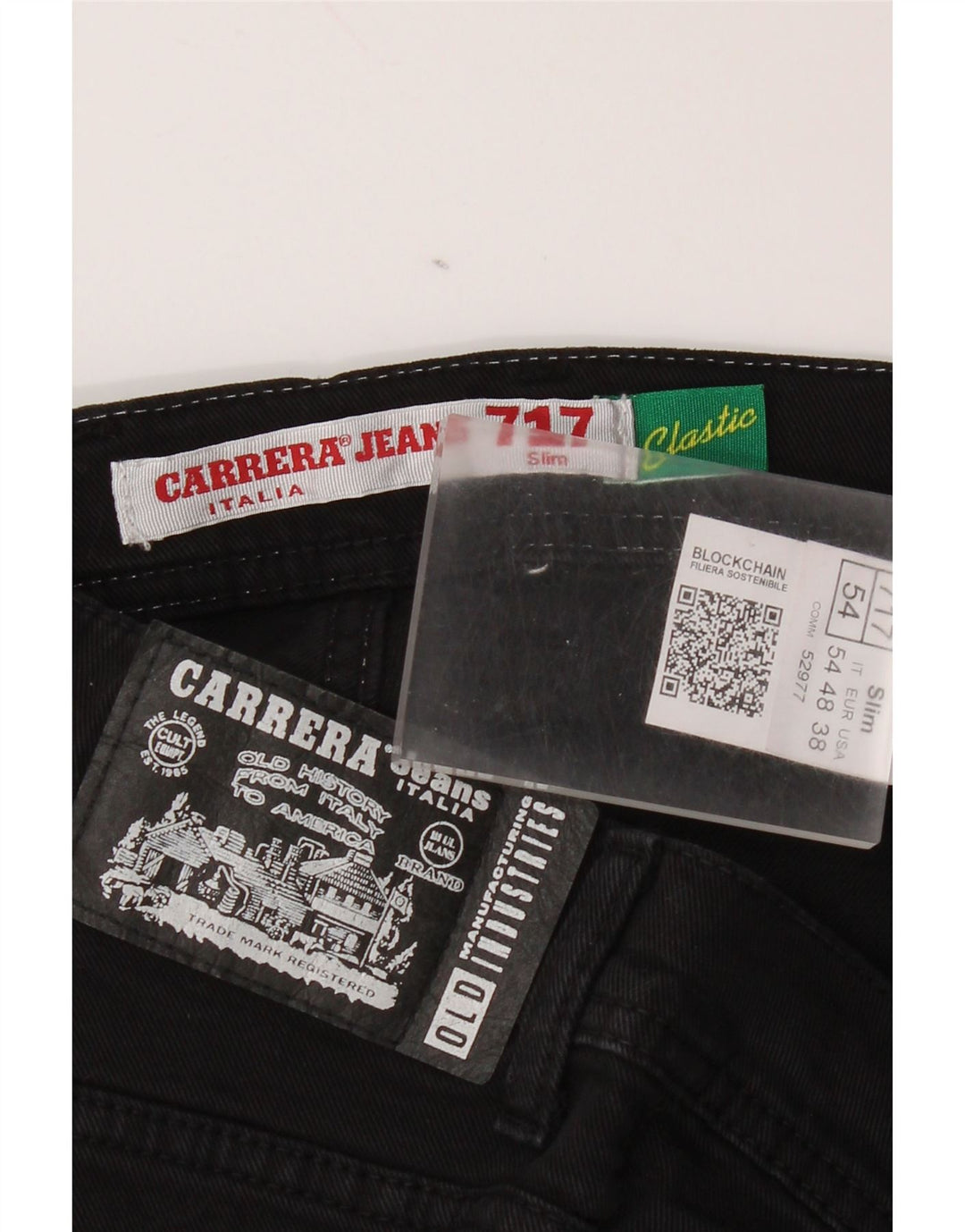 Carrera Mens 717 Slim Jeans W38 L32 Black Cotton