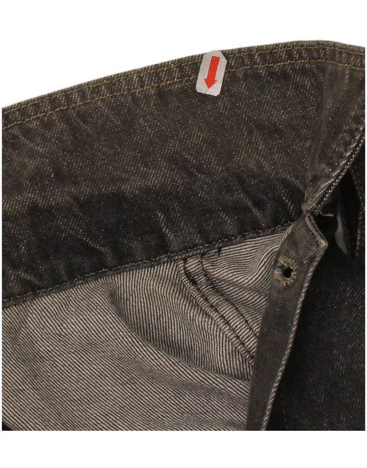 Benetton Mens Oversized Denim Jacket IT 46 Small Grey Cotton
