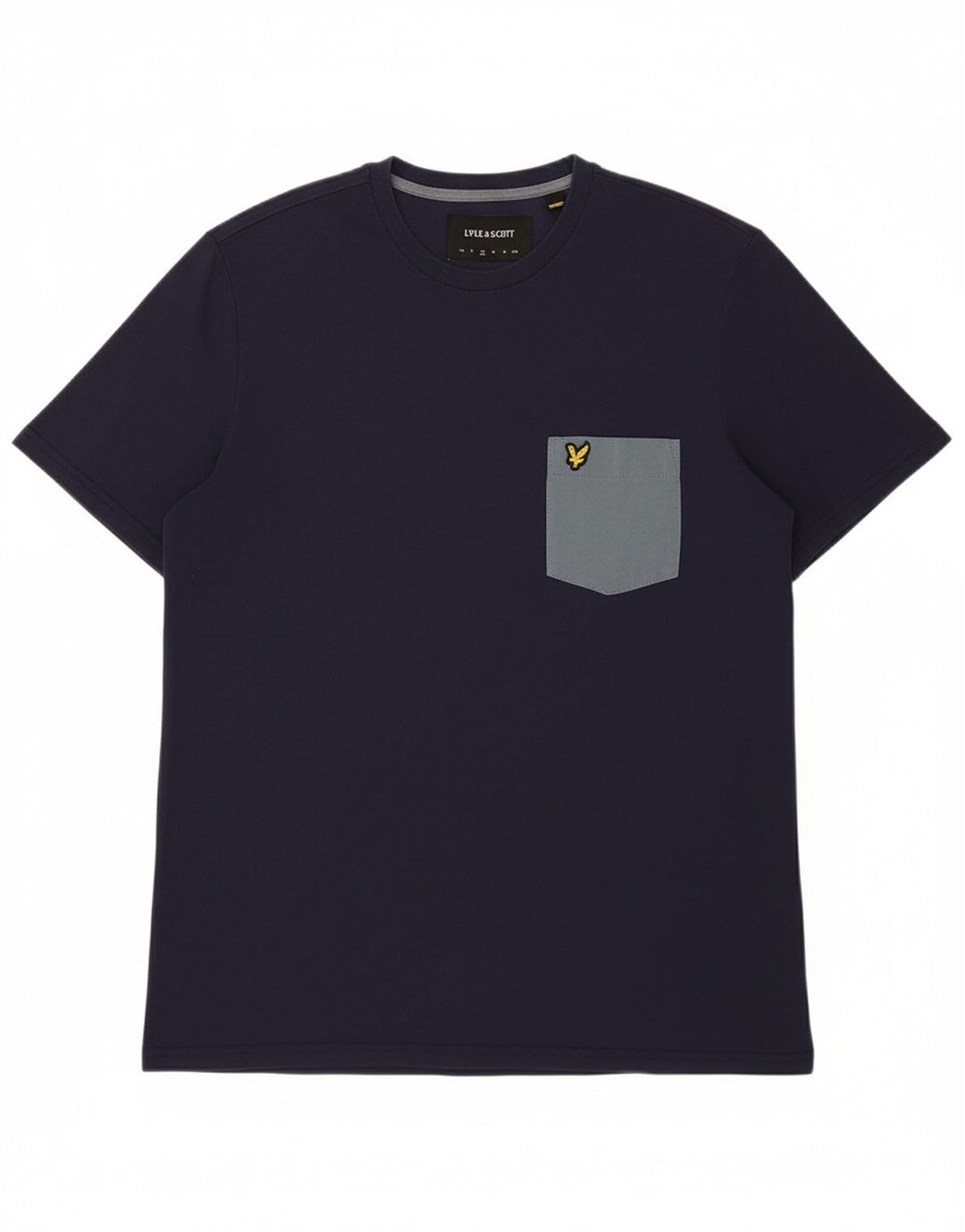 LYLE & SCOTT Mens T-Shirt Top Medium Navy Blue Cotton