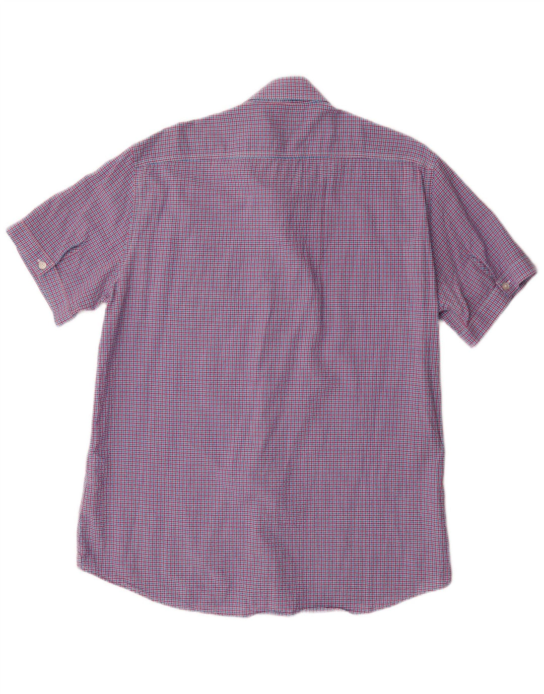 Carrera Mens Regular Fit Short Sleeve Shirt XL Red Check Cotton