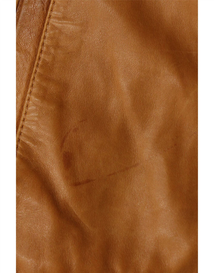 Vintage Mens Leather Jacket UK 40 Large Brown Leather