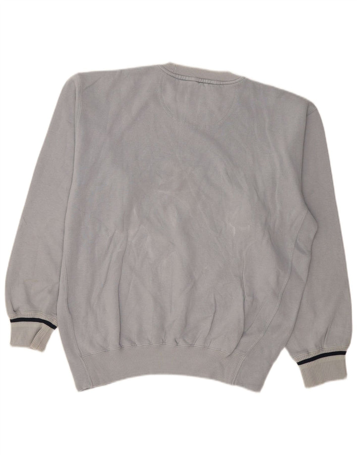 Champion Mens Graphic Sweatshirt Jumper Large Blue Cotton Classic