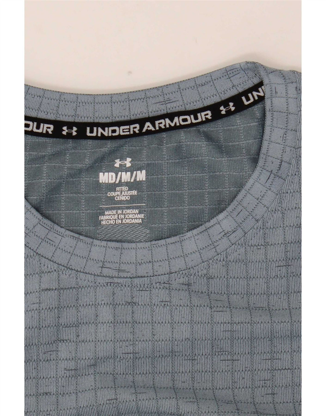 Under Armour Mens Graphic T-Shirt Top Medium Grey Check