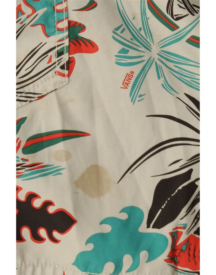 Vans Mens Swimming Shorts Medium White Floral Polyester