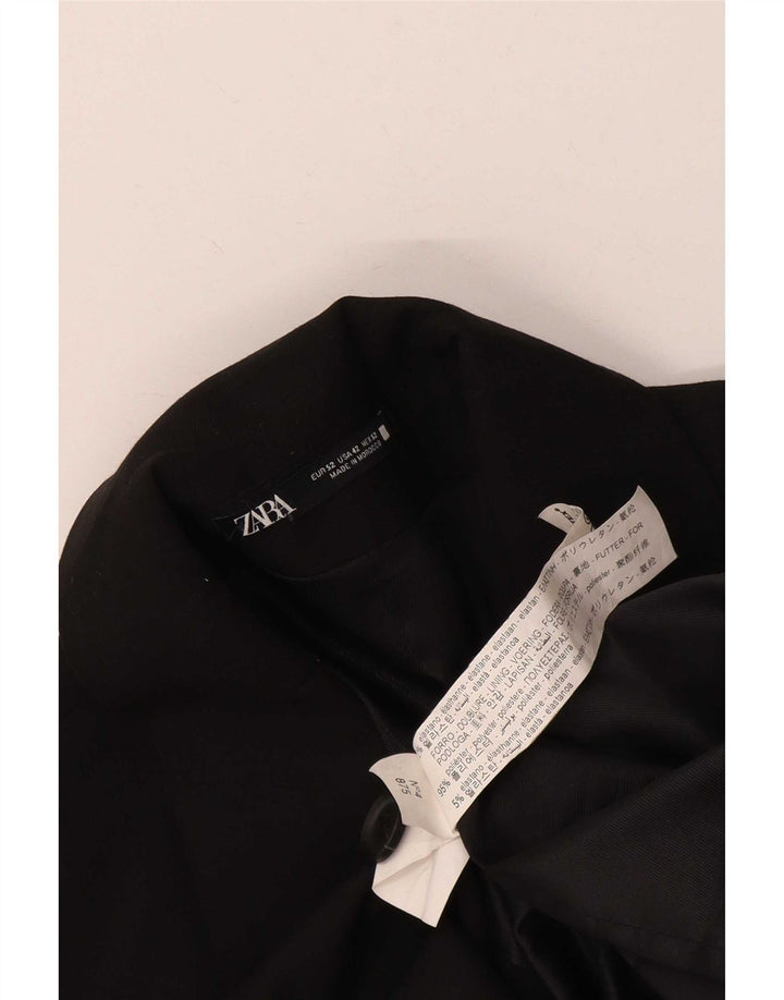 Zara Mens Blazer Jacket EU 52 Large Black Polyester