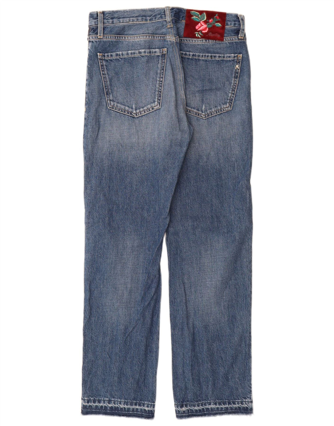 Replay Womens Straight Jeans W26 L30 Blue Cotton