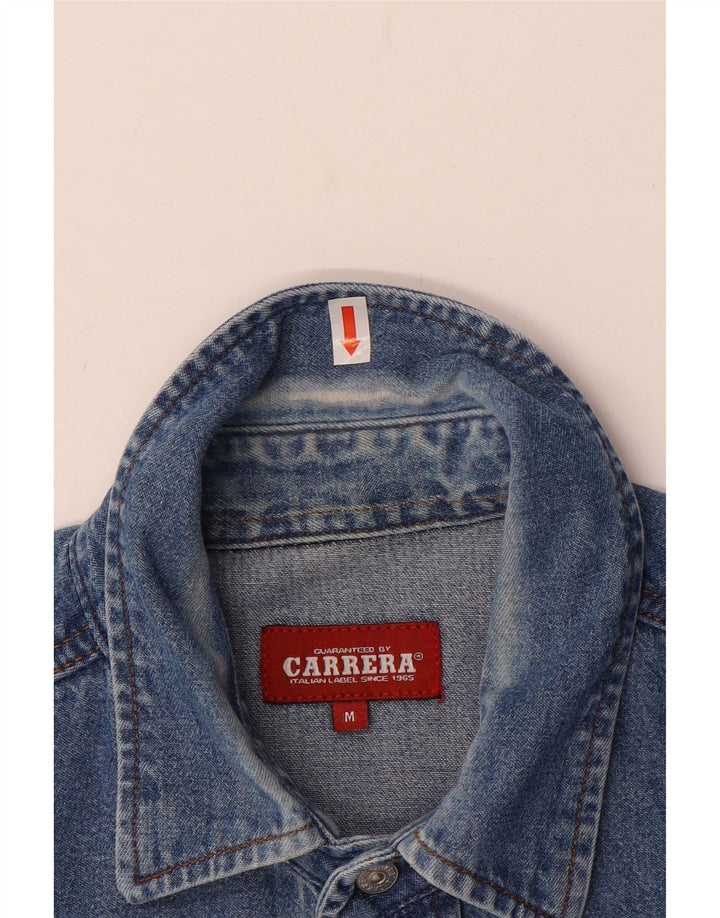 CARRERA Mens Denim Shirt Medium Blue Cotton