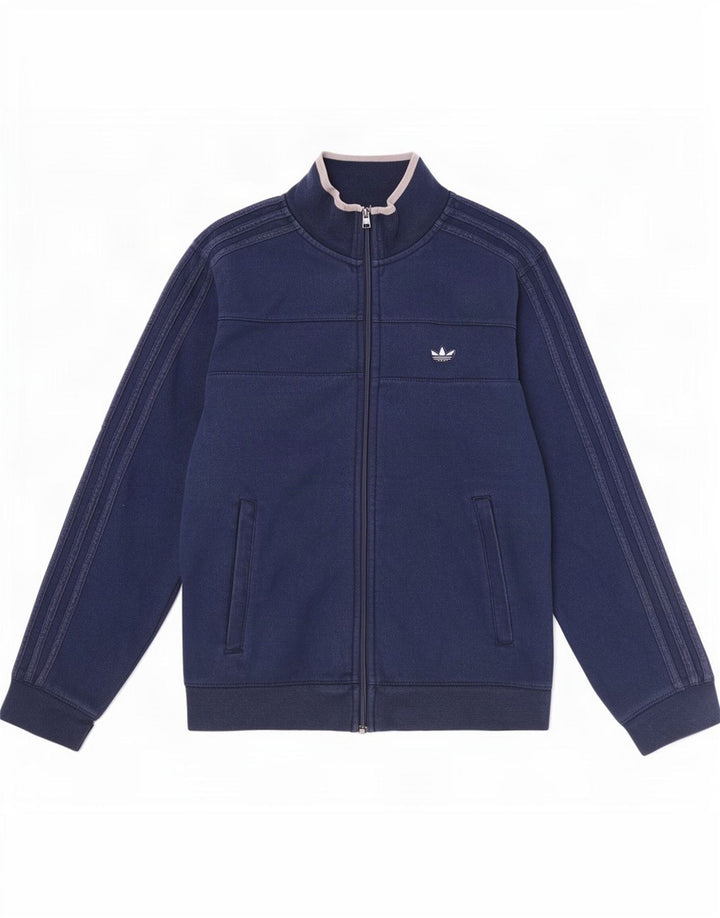 Adidas Mens Tracksuit Top Jacket Medium Navy Blue Cotton