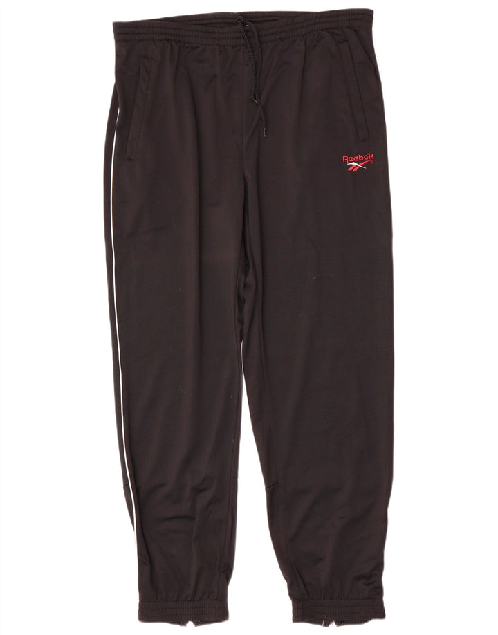 Reebok Mens Tracksuit Trousers Joggers Large  Black Polyester