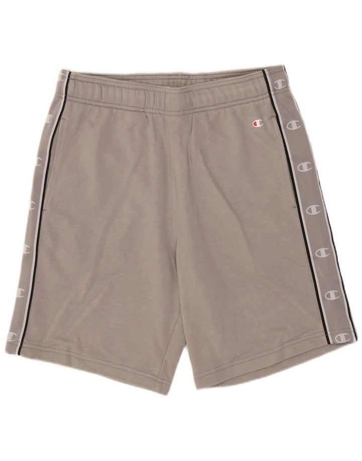 Champion Mens Graphic Sport Shorts Medium Grey Cotton