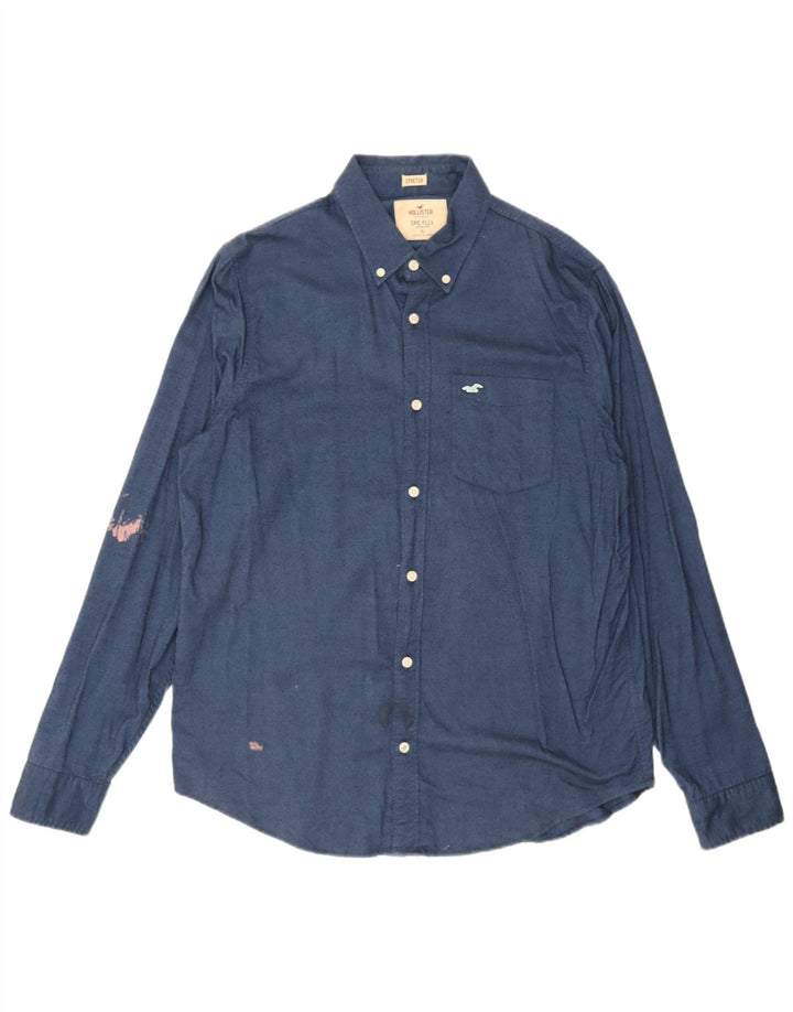 Hollister Mens Shirt XL Blue Cotton
