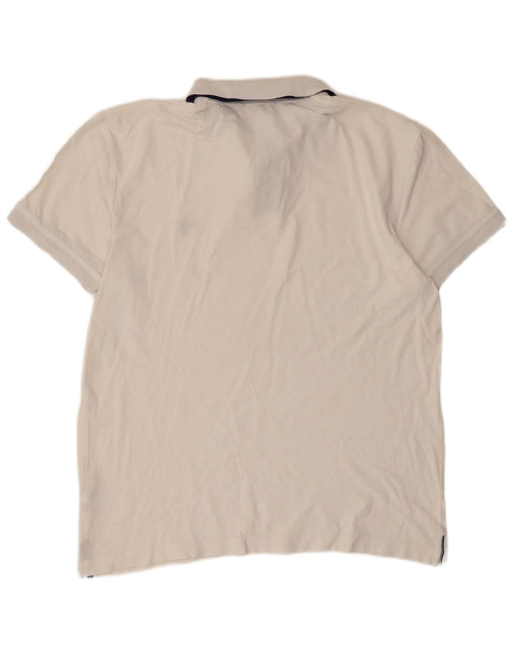 Gant Mens Polo Shirt 2XL White Cotton Classic