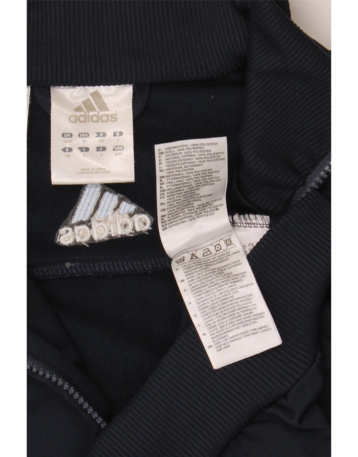Adidas Mens Tracksuit Top Jacket UK 40/42 Medium Navy Blue Colourblock