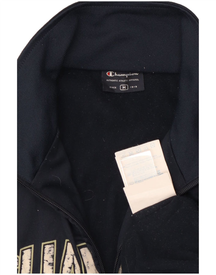 CHAMPION Mens Graphic Tracksuit Top Jacket Medium Navy Blue Polyester