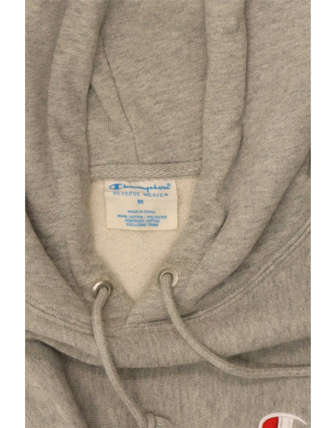 Champion Mens Reverse Weave Hoodie Jumper Medium Grey Flecked Cotton