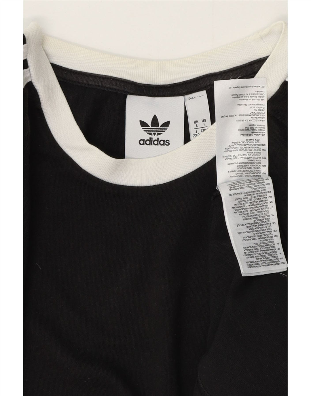 ADIDAS Mens T-Shirt Top Large Black Cotton