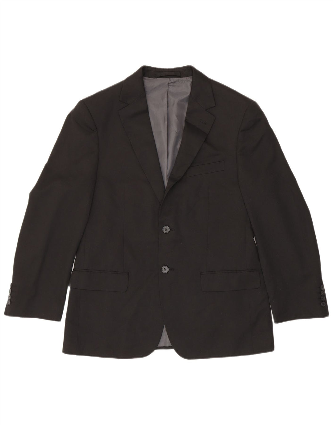 Marks & Spencer Mens Short 2 Button Blazer Jacket UK 40 Medium Black