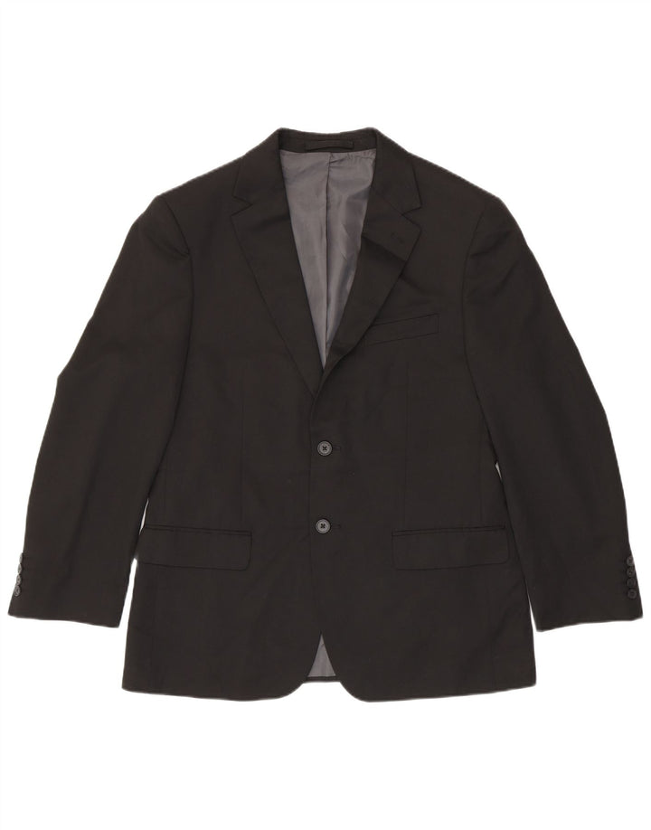 Marks & Spencer Mens Short 2 Button Blazer Jacket UK 40 Medium Black