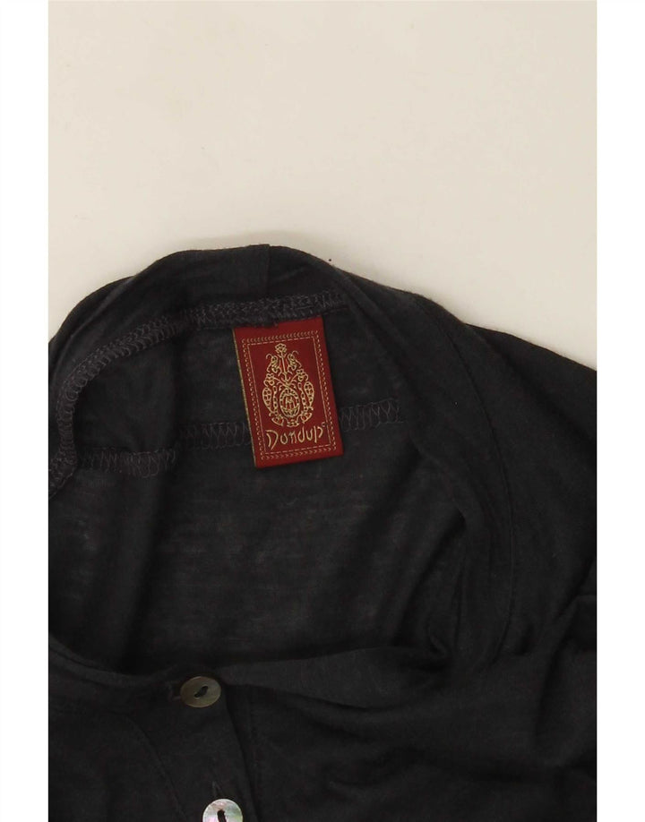 Dondup Womens Top Long Sleeve UK 10 Small Navy Blue