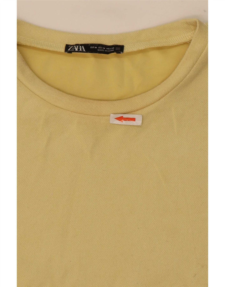 Zara Womens Shift Dress UK 14 Medium Yellow