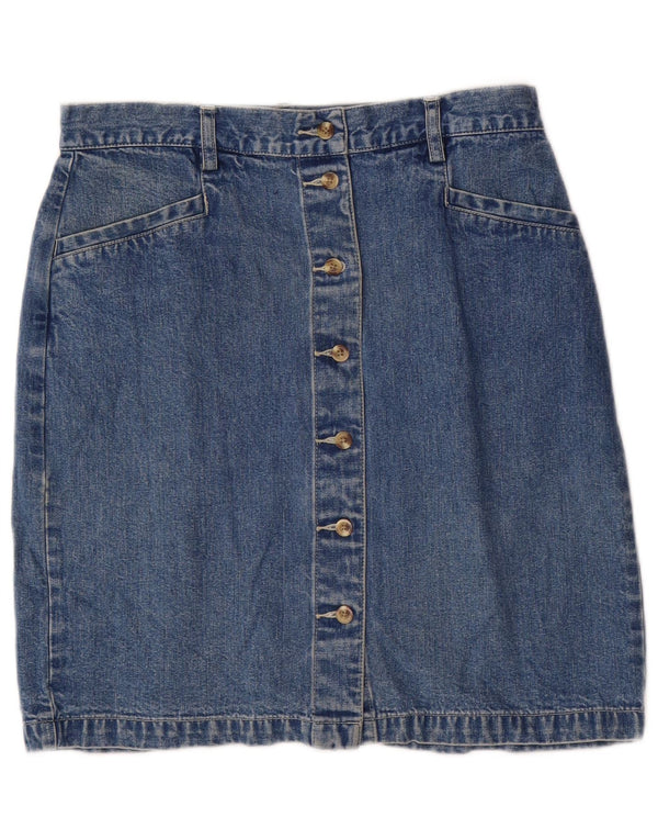 EDDIE BAUER Womens Denim Skirt US 12 Large W30  Blue Cotton