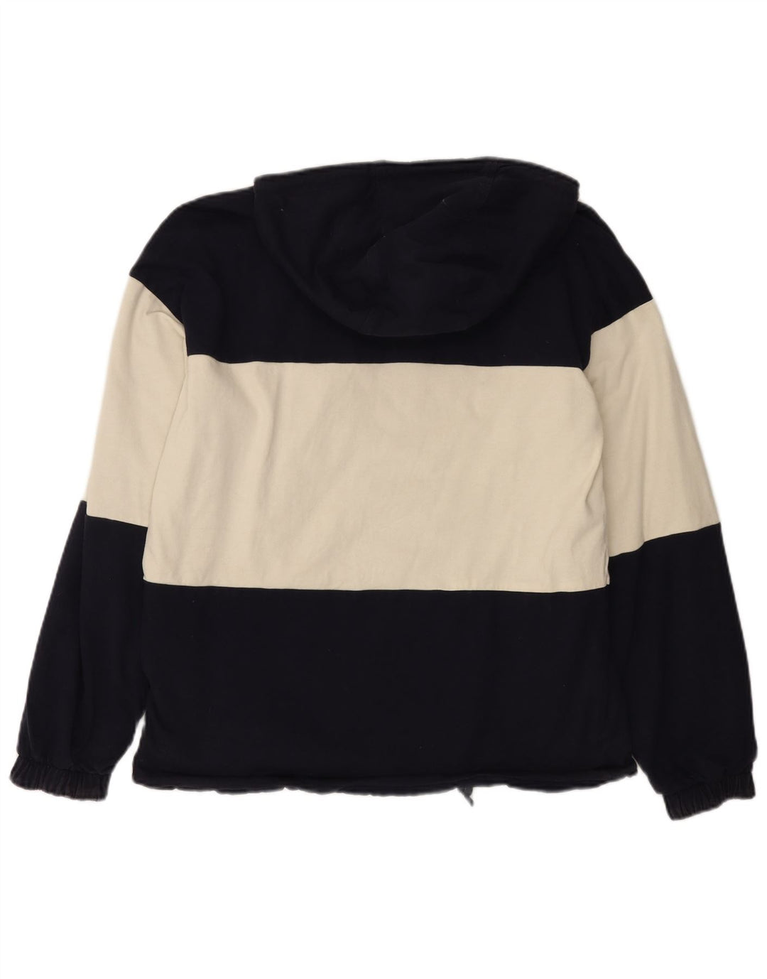 FILA Mens Hooded Reversible Jacket IT 50 Large Navy Blue Colourblock