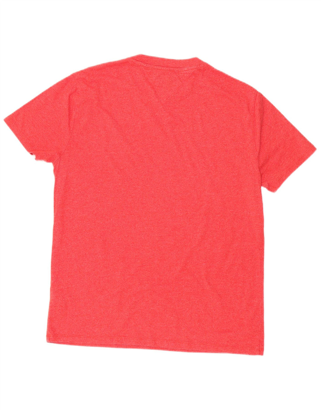 TOMMY HILFIGER Mens T-Shirt Top Medium Red Flecked Cotton