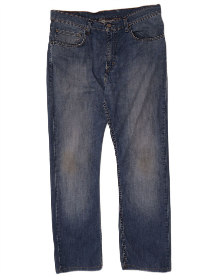 Levi's Mens Straight Jeans W34 L28 Blue Cotton