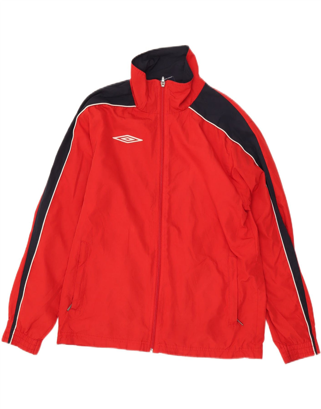Umbro Mens Graphic Tracksuit Top Jacket Small Red Colourblock Polyester