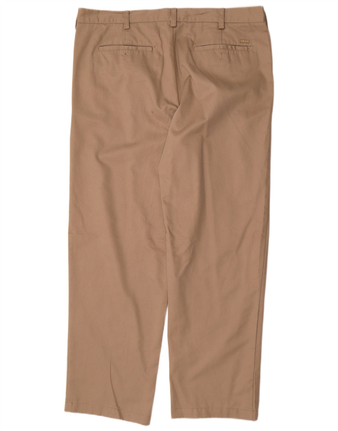 IZOD Mens Classic Fit Chino Trousers W40 L32  Beige Cotton