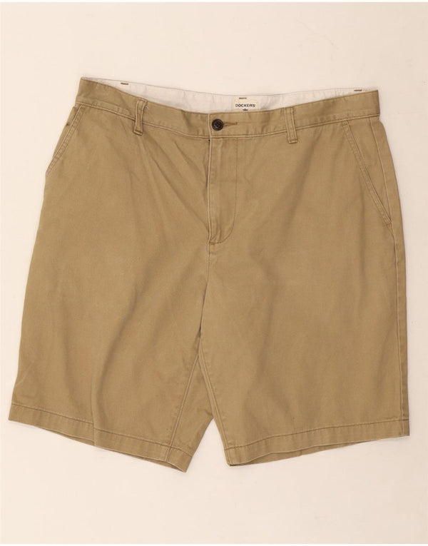 DOCKERS Mens Cargo Shorts W36 Large  Beige Cotton