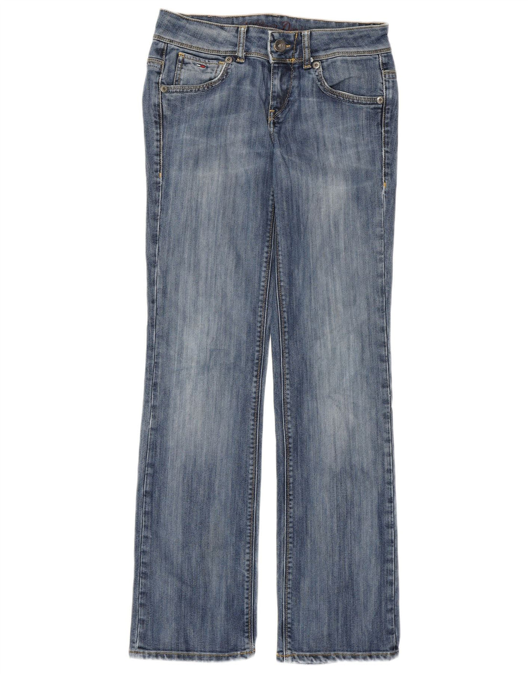 Tommy Hilfiger Womens Ruby Low Waist Straight Jeans W29 L32 Blue Cotton