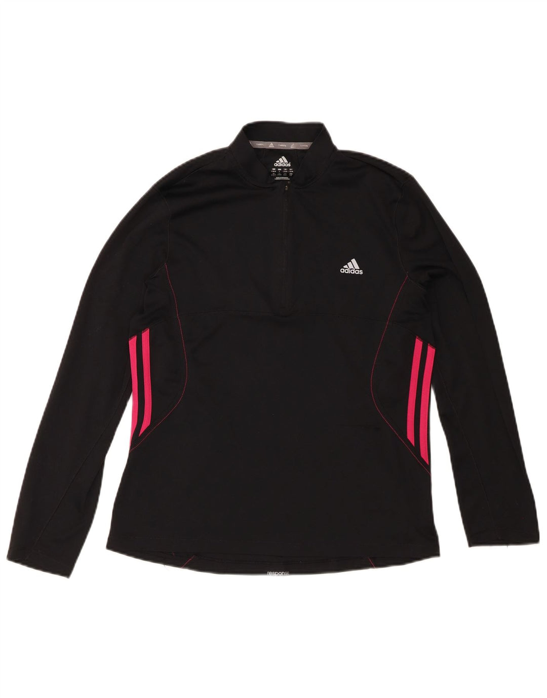 ADIDAS Womens Climalite Pullover Tracksuit Top UK 16/18 Large Black