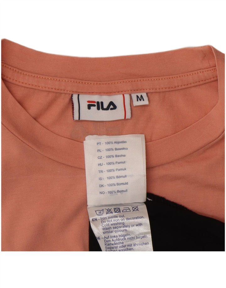 Fila Womens Graphic T-Shirt Top UK 14 Medium Multicoloured Colourblock
