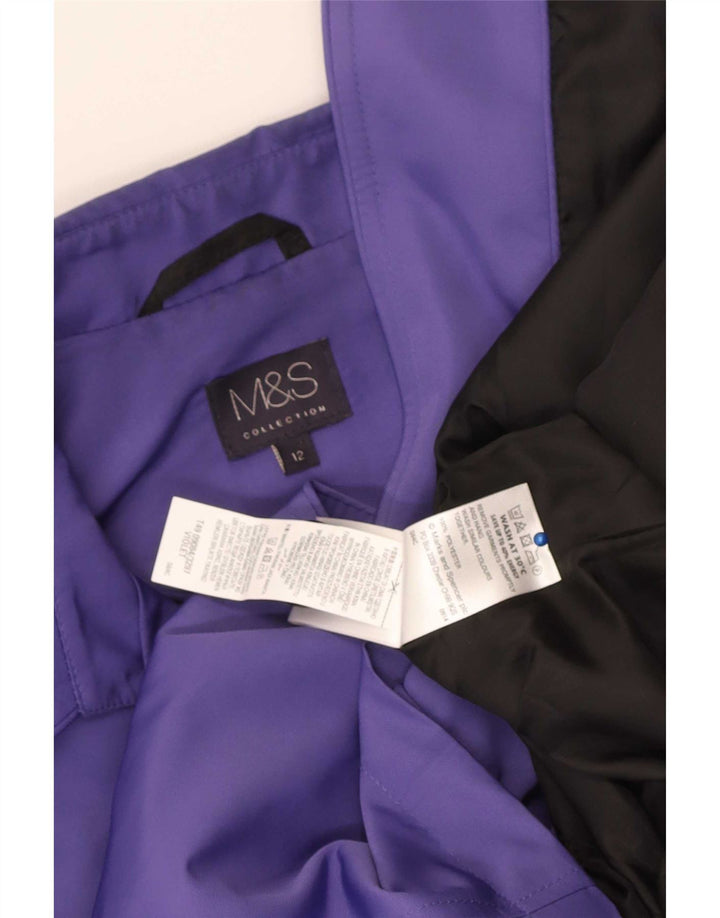 Marks & Spencer Womens Trench Coat UK 12 Medium Purple Polyester