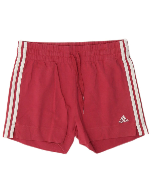 Adidas Womens Sport Shorts UK 8/10 Small Red Cotton