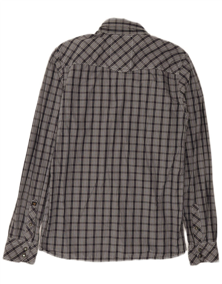 SCOTCH & SODA Mens Shirt Medium Grey Check Cotton