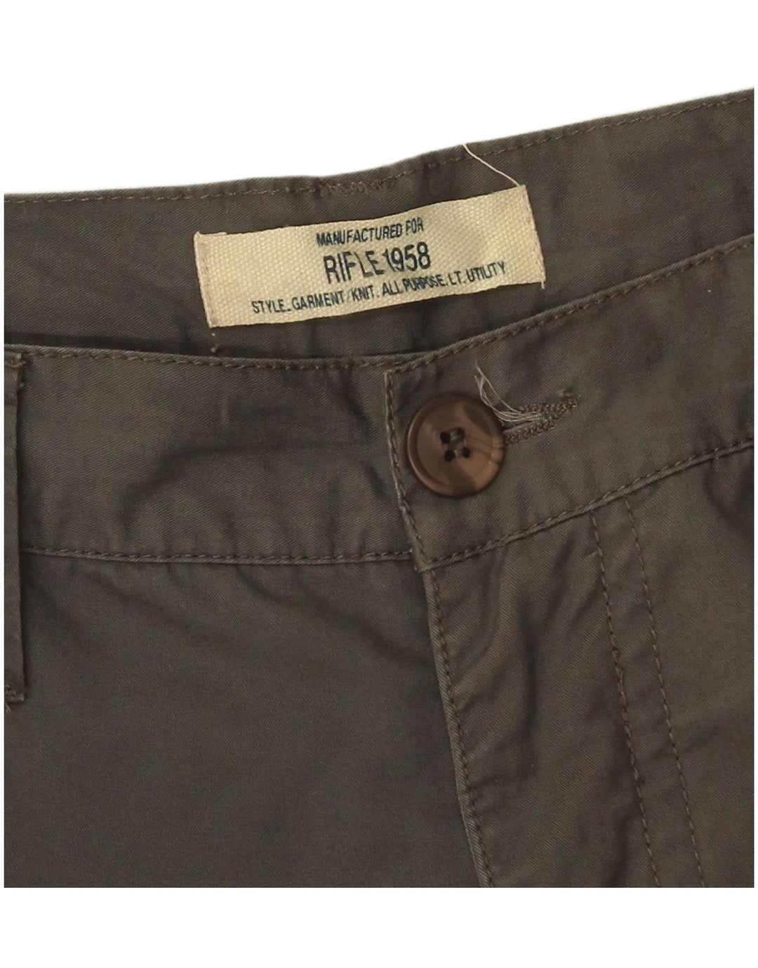 RIFLE Womens Straight Cargo Trousers W32 L29 Grey