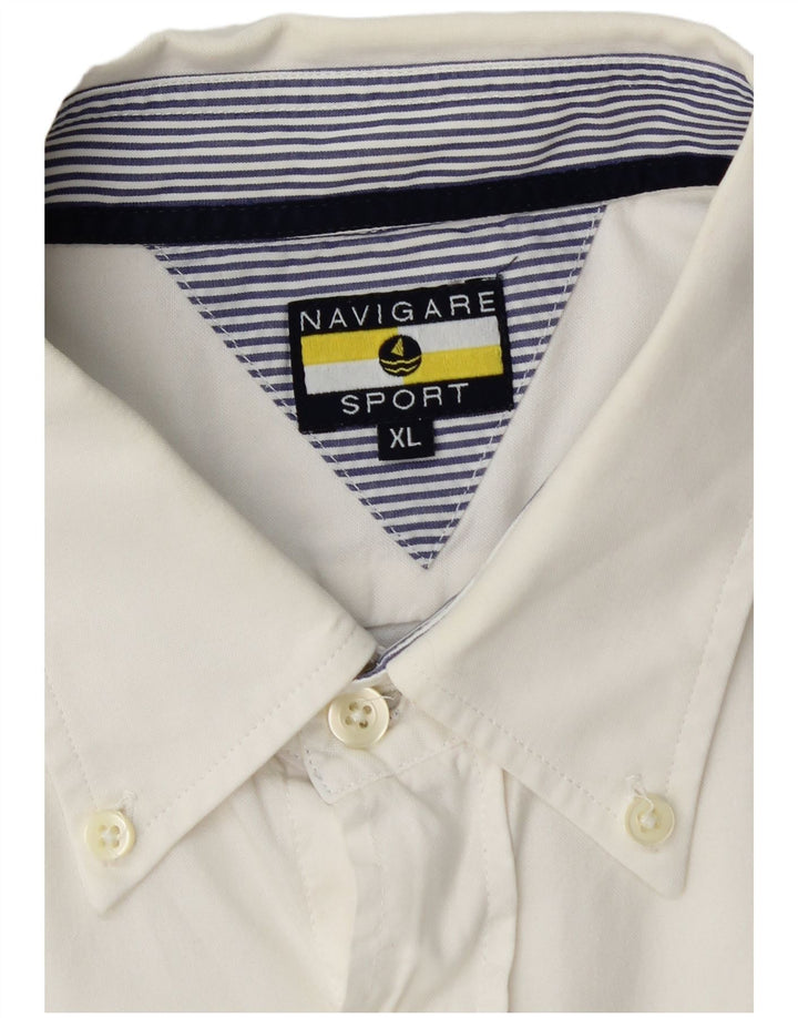 NAVIGARE Mens Shirt XL White Cotton