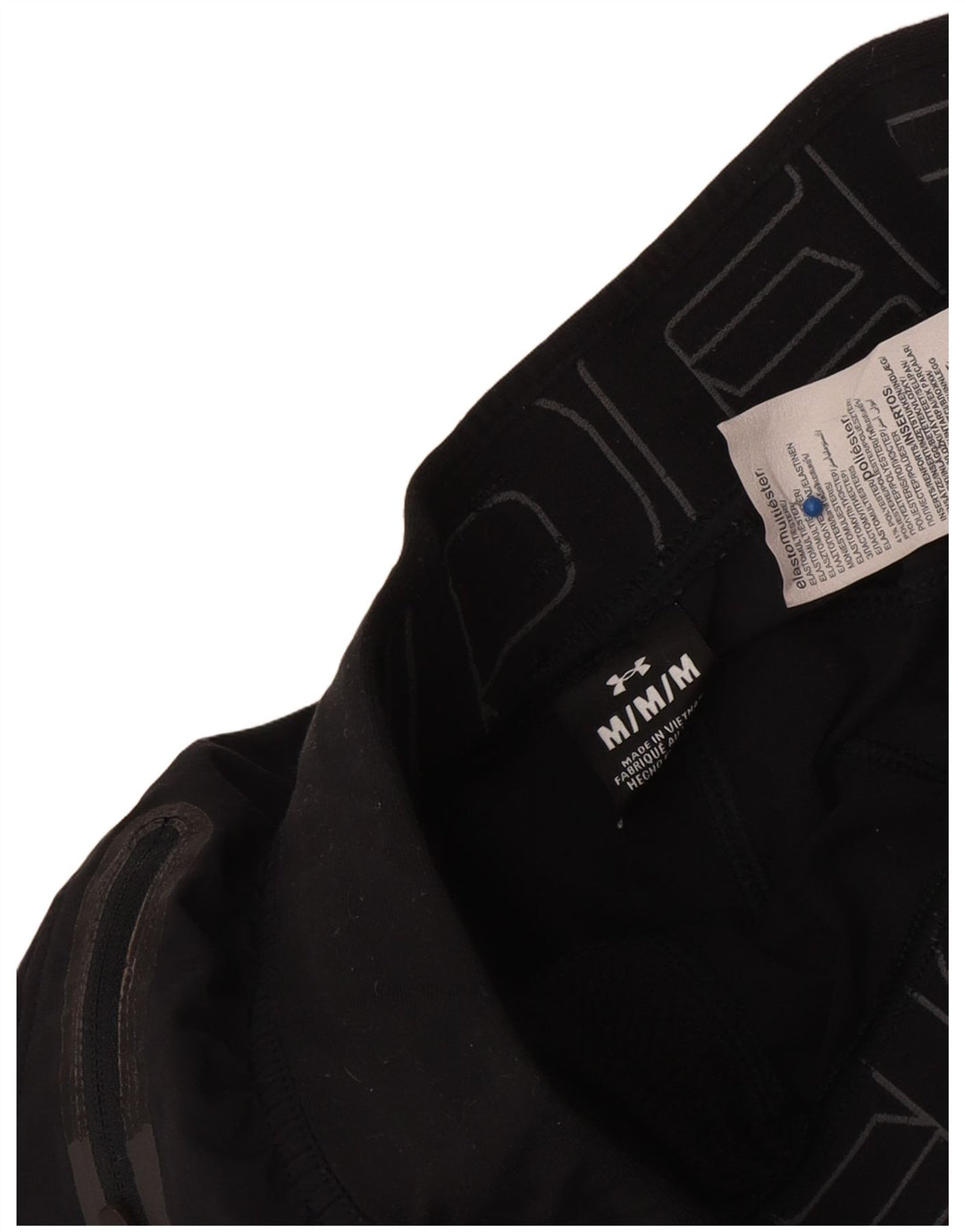 Under Armour Mens Graphic Tracksuit Trousers Joggers Medium Black Polyester