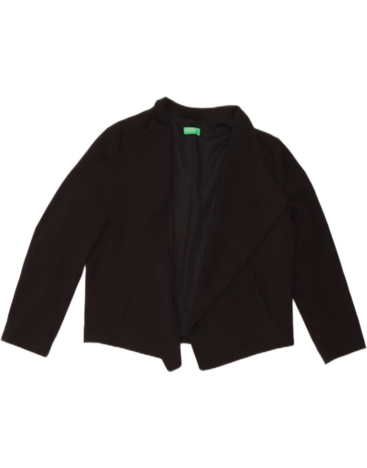 BENETTON Womens Bolero Jacket UK 16 Large Black Polyester