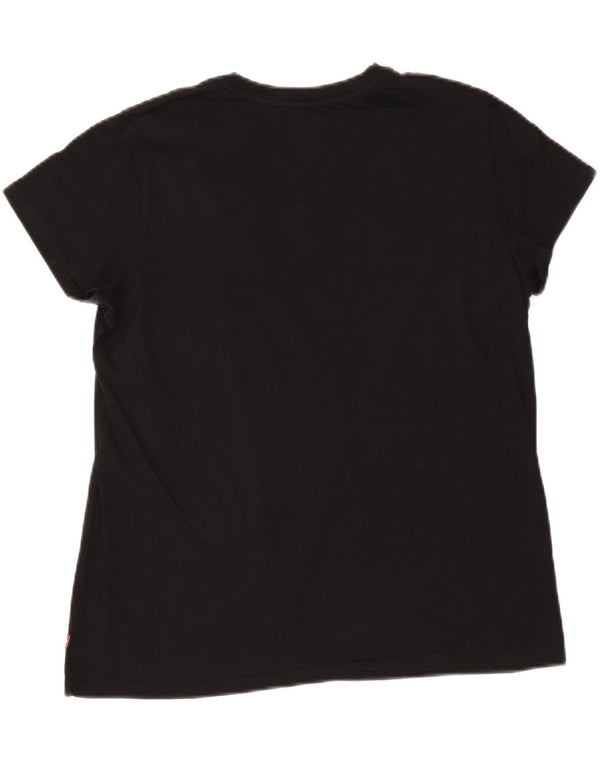 LEVI'S Womens Graphic T-Shirt Top UK 18 XL Black