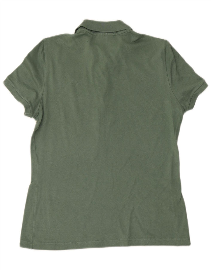 LACOSTE Womens Slim Fit Polo Shirt Size 38 Medium Khaki